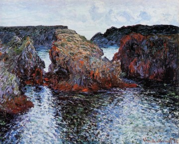 BelleIle Felsen bei PortGoulphar Claude Monet Ölgemälde